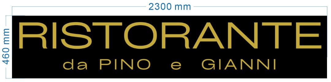 Front Lit Rimless Metal Letter Sign