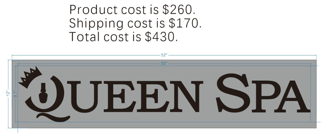 extra cost of backplate of reverse channel letters