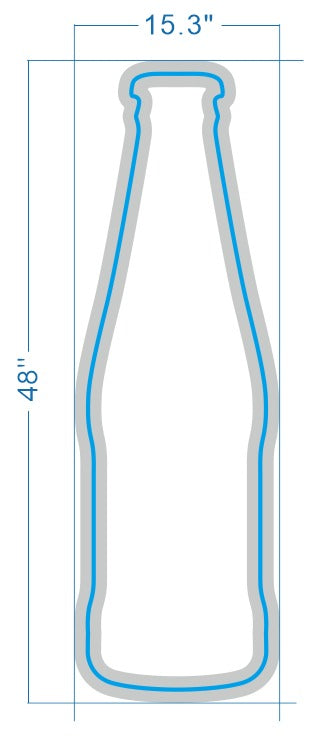 Bottle neon sign 2pcs blue