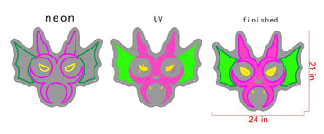 UV printed logo neon sign