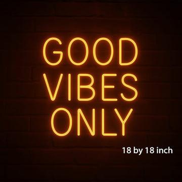 Good vibes only neon sign 18*18"