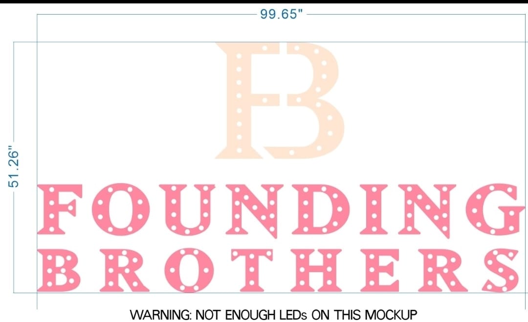 Rusted marquee letters sign