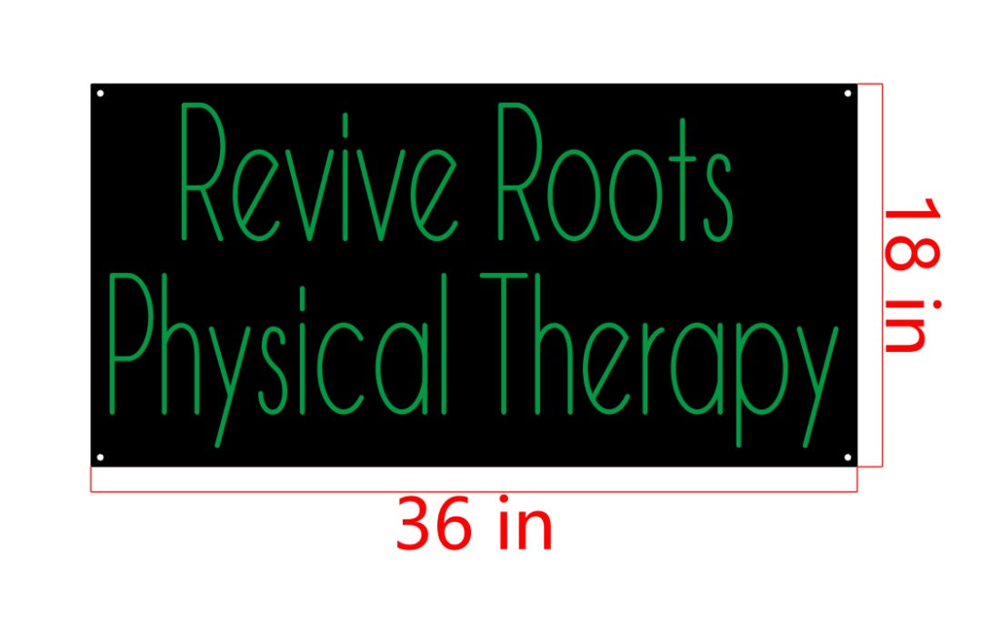 Revive Roots neon sign