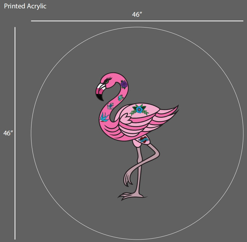 UV printed flamingo neon sign