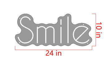 Smile neon sign