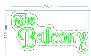 The Balcony- outdoor neon-no dimmer