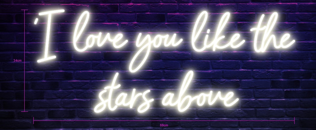 warm white neon sign 85cm