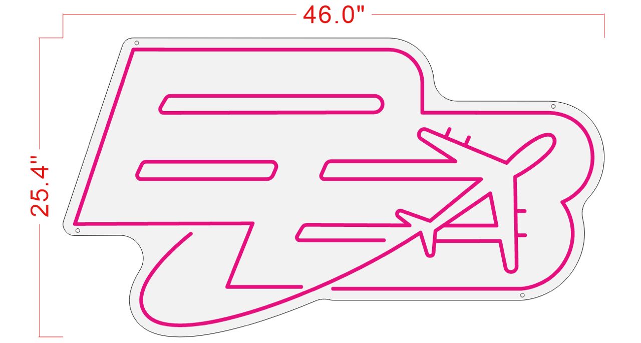 plane BB neon sign-2