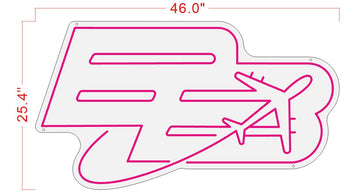plane BB neon sign-2