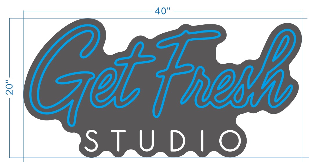 Get freshed studio neon sign