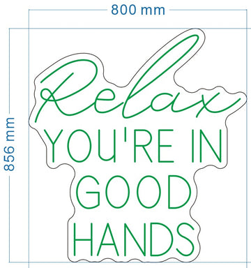 relax neon sign green