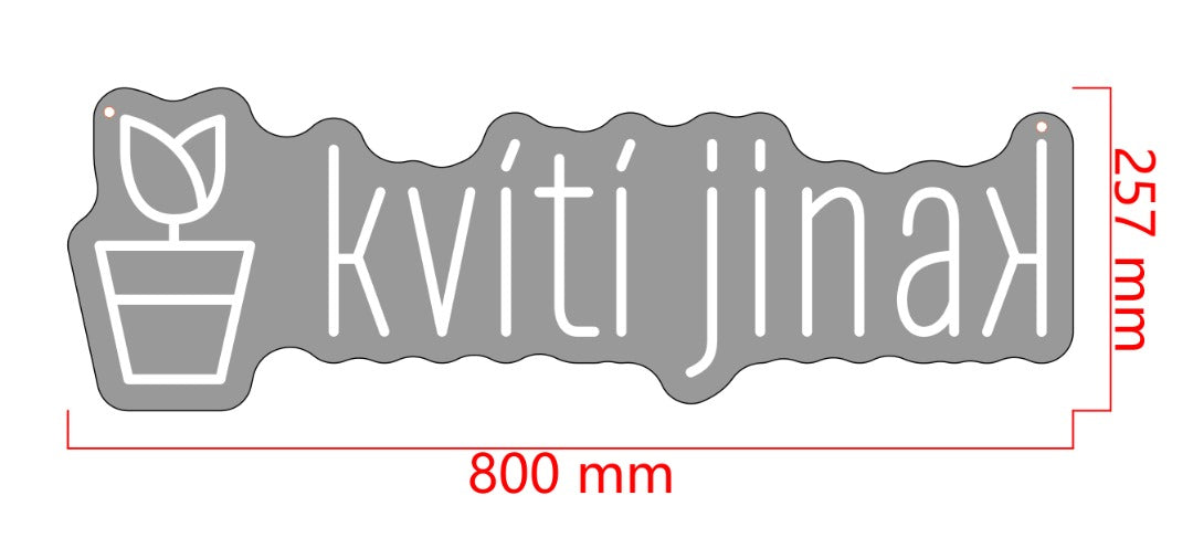 Kviti neon sign