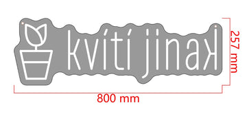 Kviti neon sign