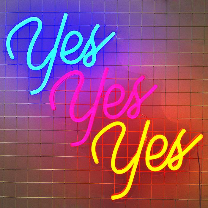 YES YES YES neon signs