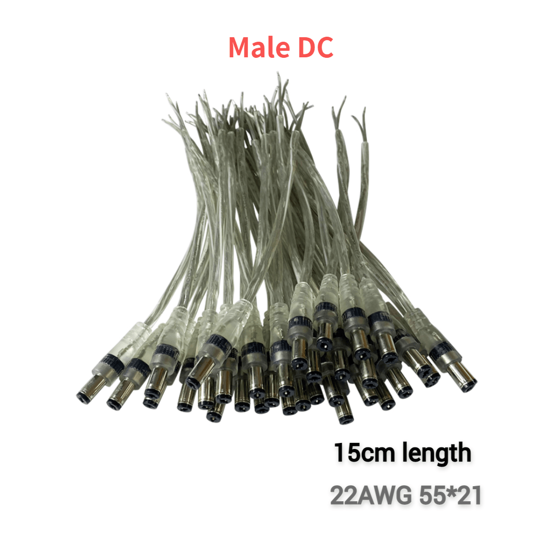 Male Female DC Connector 150mm Length 20AWG