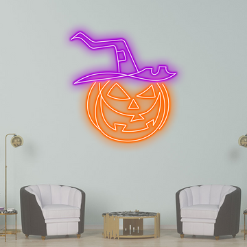 Halloween Pumpkin Head Neon Sign, Custom Neon Signs For Halloween, Colorful Lights, Wall Art Decor, Bar Decor, Gifts For Kids