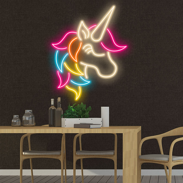 Colorful Unicorn Neon Sign, Gifts For Unicorn Lover, Custom Gifts, Perfect for Photoshoots, Wall Decor, UV Print Lights