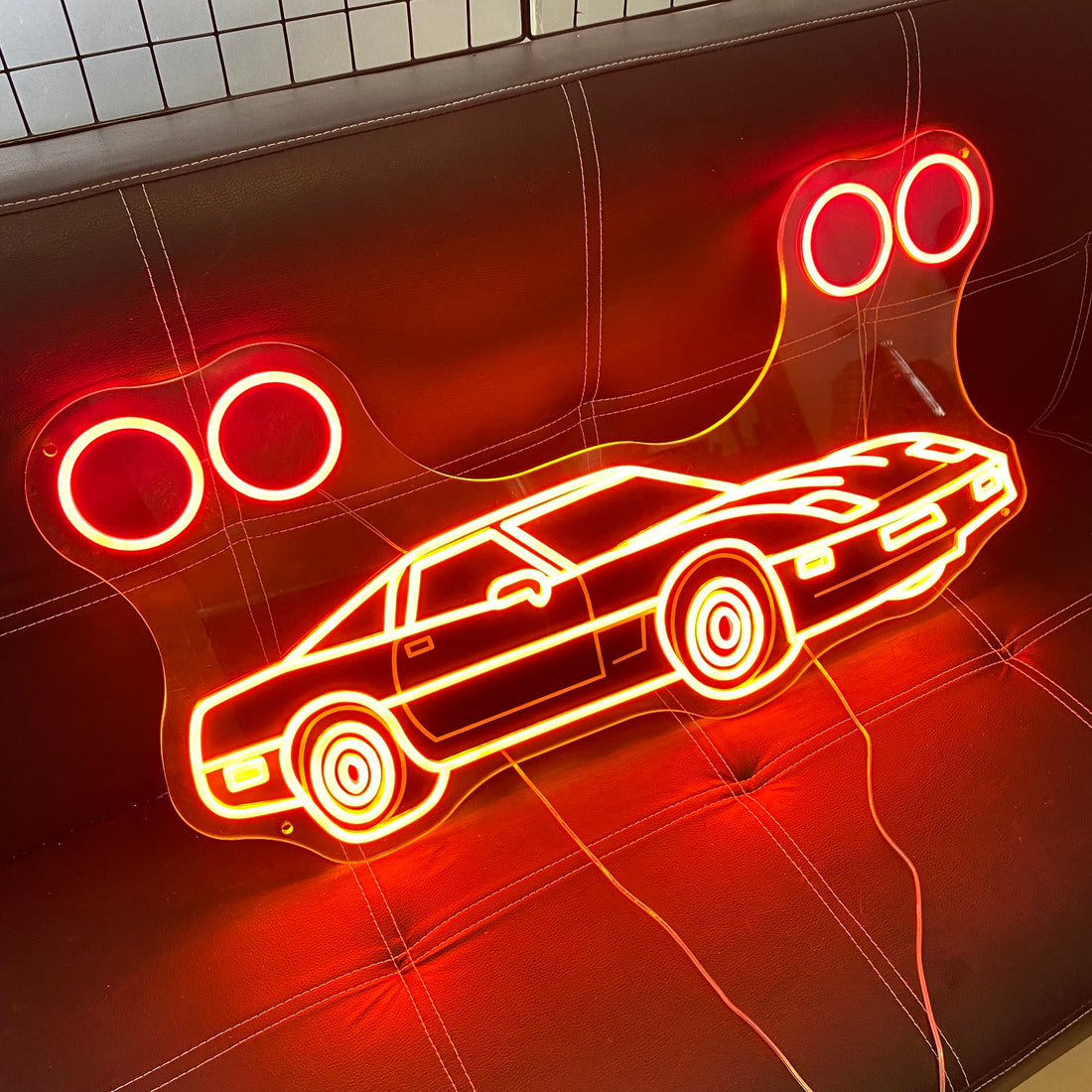 Car Neon Light Sign Custom LED Decorative Sign for Car Interior Exterior, Aesthetic Automotive Light Strip for Door Dashboard Trunk