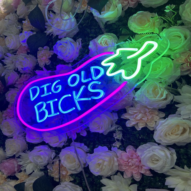 Custom Text Eggplant Neon Sign - Funny LED Light for Bedroom, Game Room, Bachelorette Party - Personalized Emoji Wall Decor