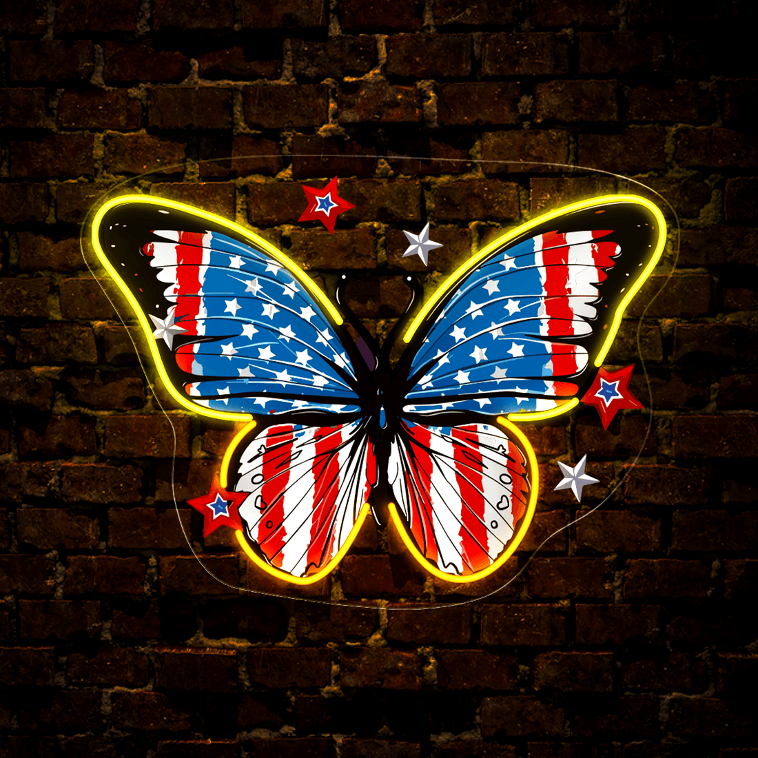 American Butterfly Artwork Led Neon Sign