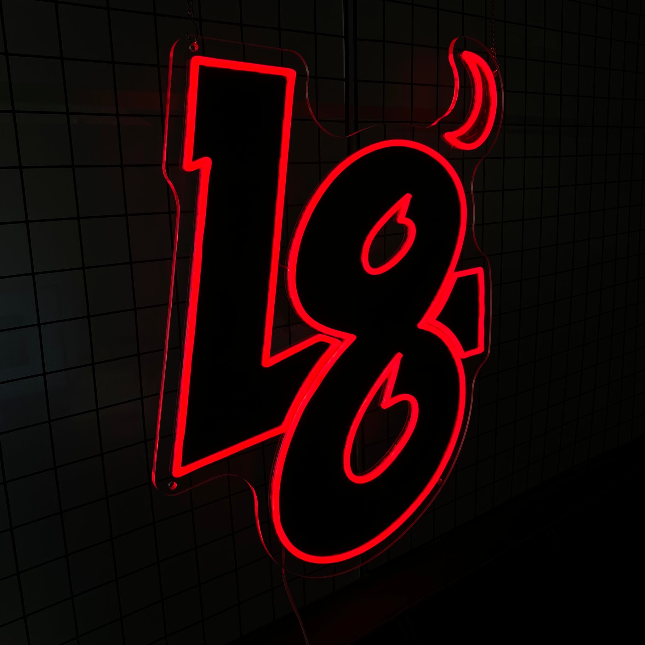 Custom 18 Neon Sign for Teen Room Decor Personalized LED Number Light for Birthday Celebration