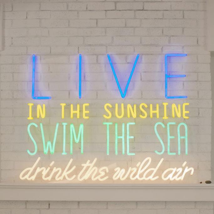 LIVE IN THE SUNSHINE neon signs