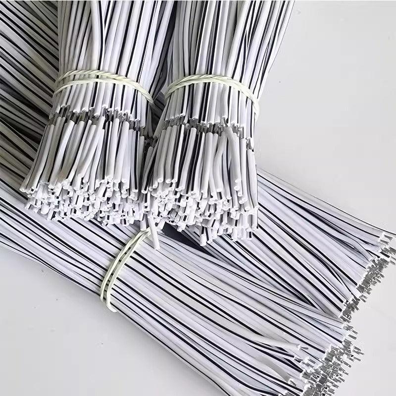 double black white wires 100pcs