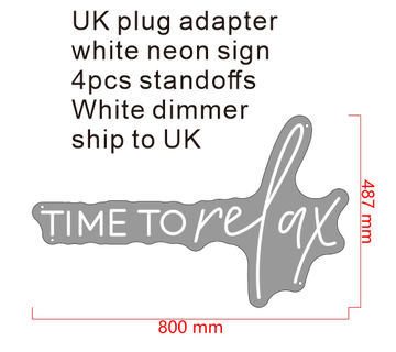 UK neon sign time to relax