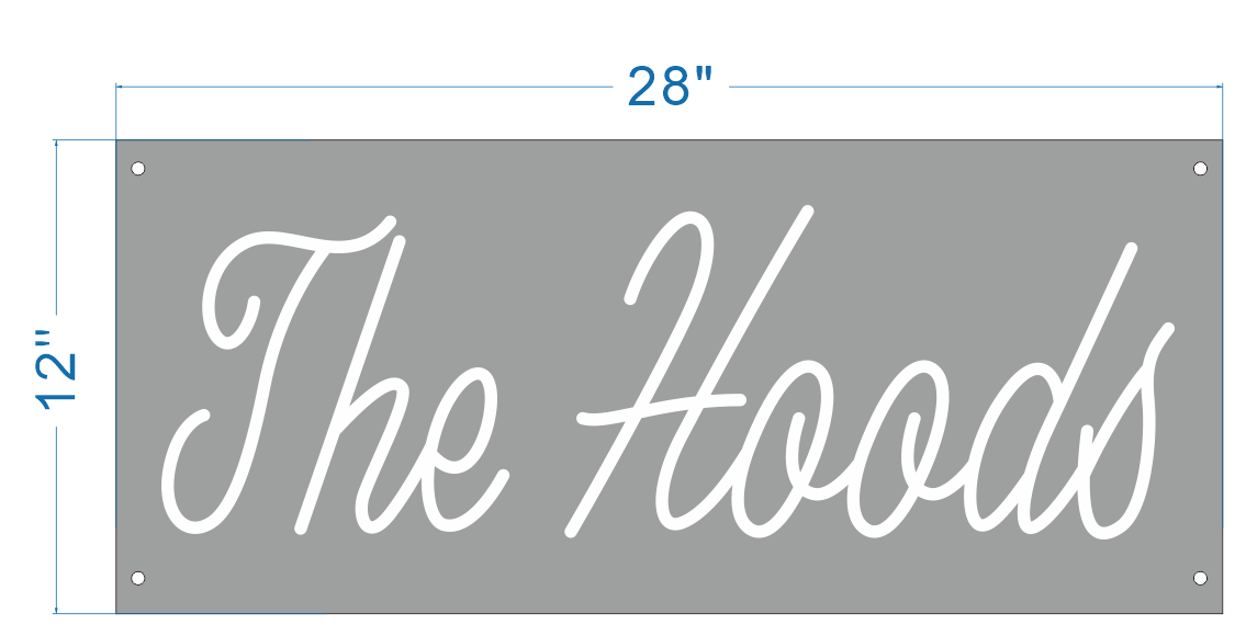 white neon sign clear backboard